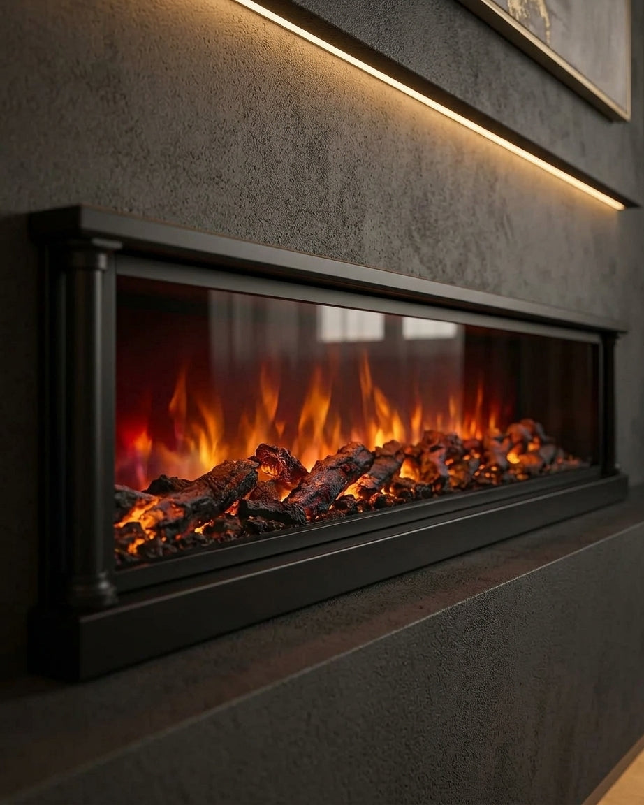 Zentrak EmberGlow™ Linear RGB LED Built-In Electric Fireplace