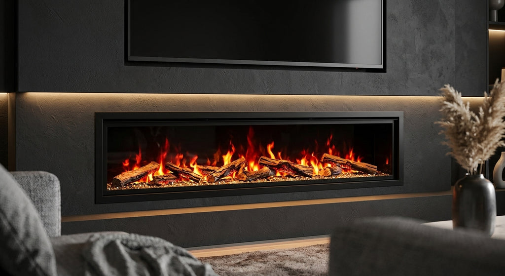 Zentrak EmberGlow™ Linear RGB LED Built-In Electric Fireplace